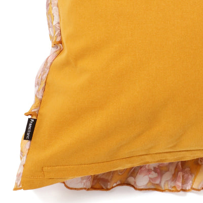 PT Chiffon Frill Cushion Cover 450 x 450 Yellow