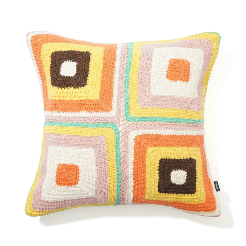 Crochet Block Cushion Cover 450 x 450 Multi