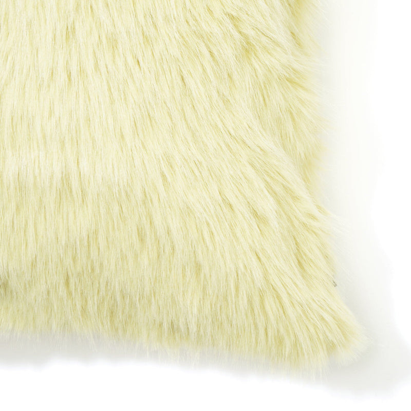 Fur E Cushion Cover 450 X 450 Yellow