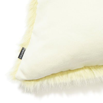 Fur E Cushion Cover 450 X 450 Yellow