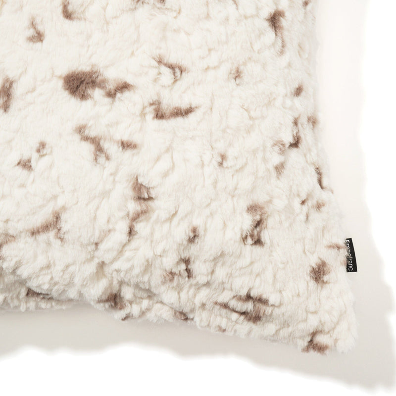 Fur G Cushion Cover 450 X 450 Ivory X Grey