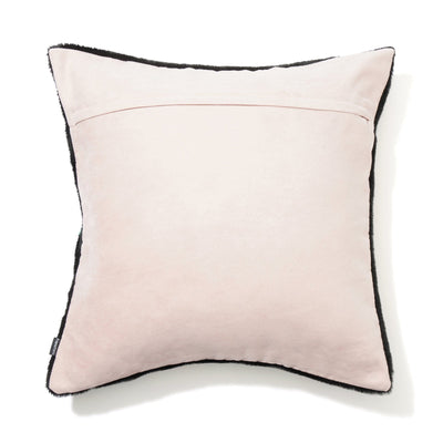 Fur R Cushion Cover 450 X 450 Black X Pink