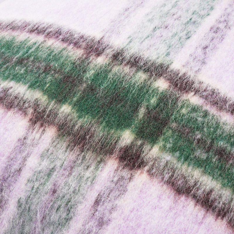 Mohair-Like Check Cushion Cover 450 X 450 Purple X Green