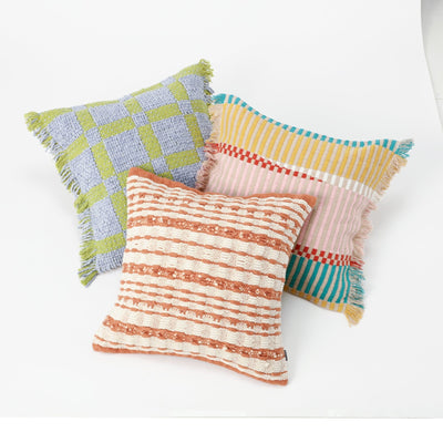 Woven Fringe Cushion Cover 450 X 450 Multi