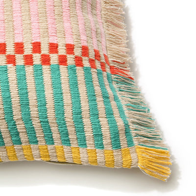 Woven Fringe Cushion Cover 450 X 450 Multi