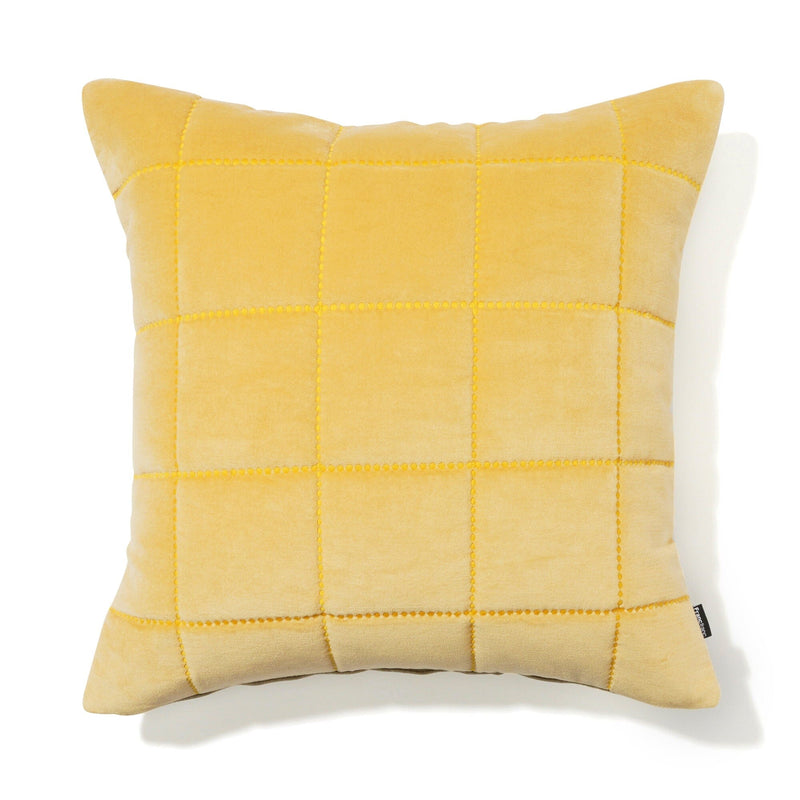 Quilt Check Cushion Cover 450 x 450 Yellow