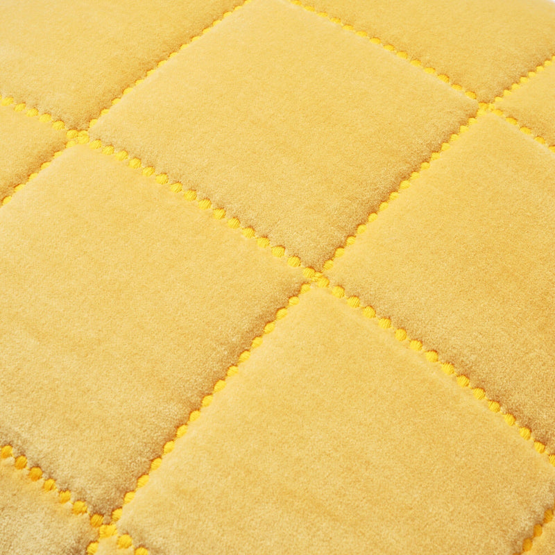 Quilt Check Cushion Cover 450 x 450 Yellow