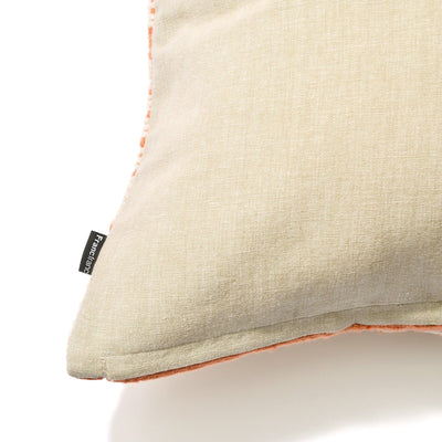 Woven Stripe Cushion Cover 450 X 450 Ivory X Orange