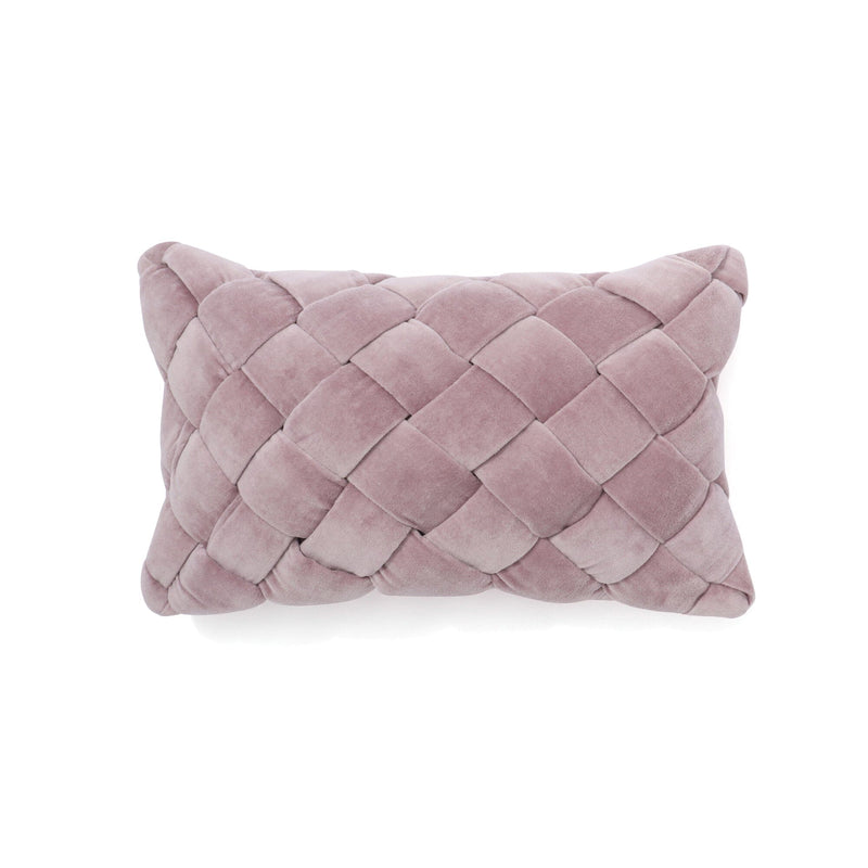 Basket Woven Cushion Cover 400 X 250 Purple