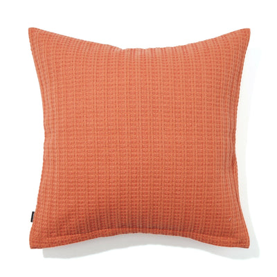 Woven Check Cushion Cover 450 X 450 Orange