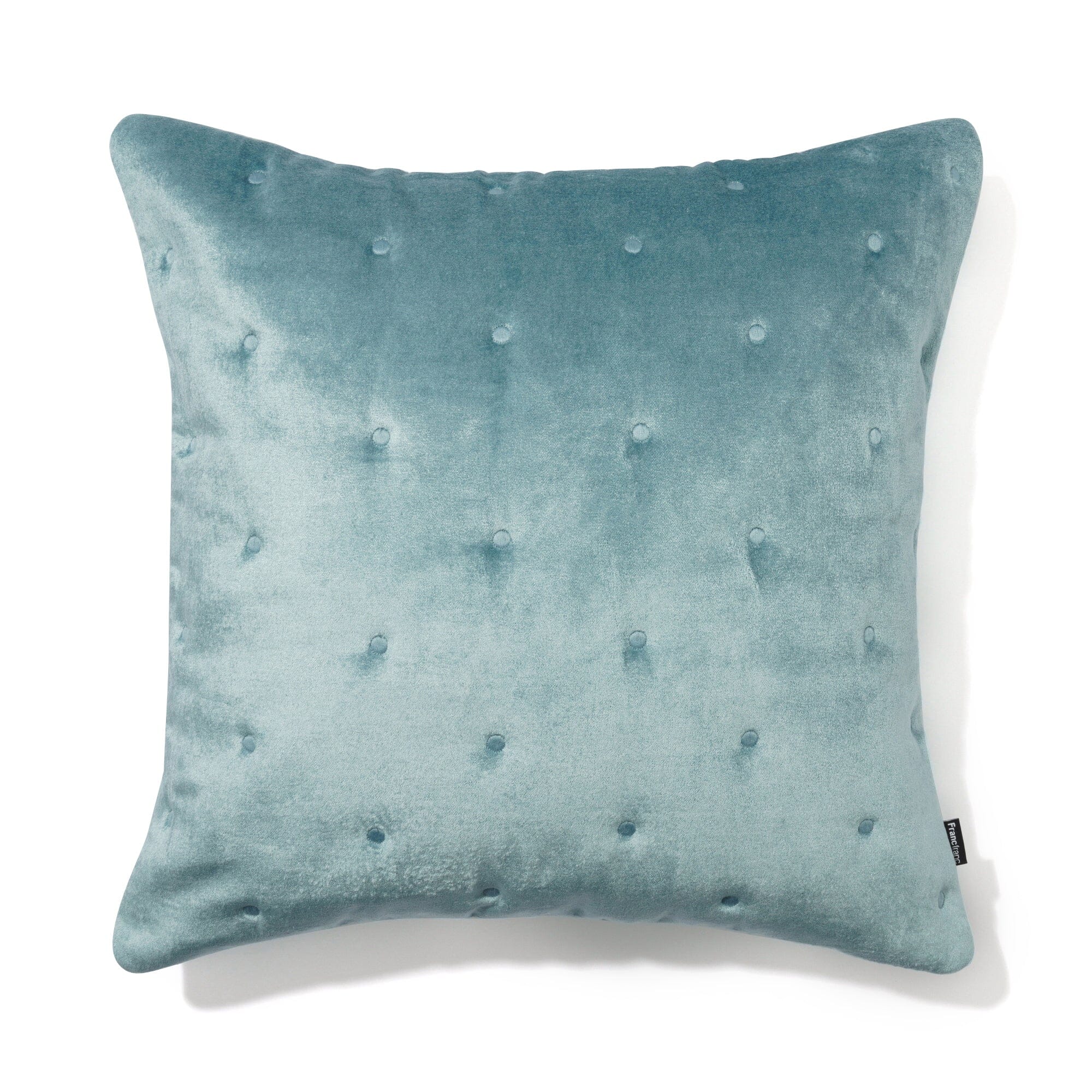 Velvet dot cushion cover 450 x 450 Blue