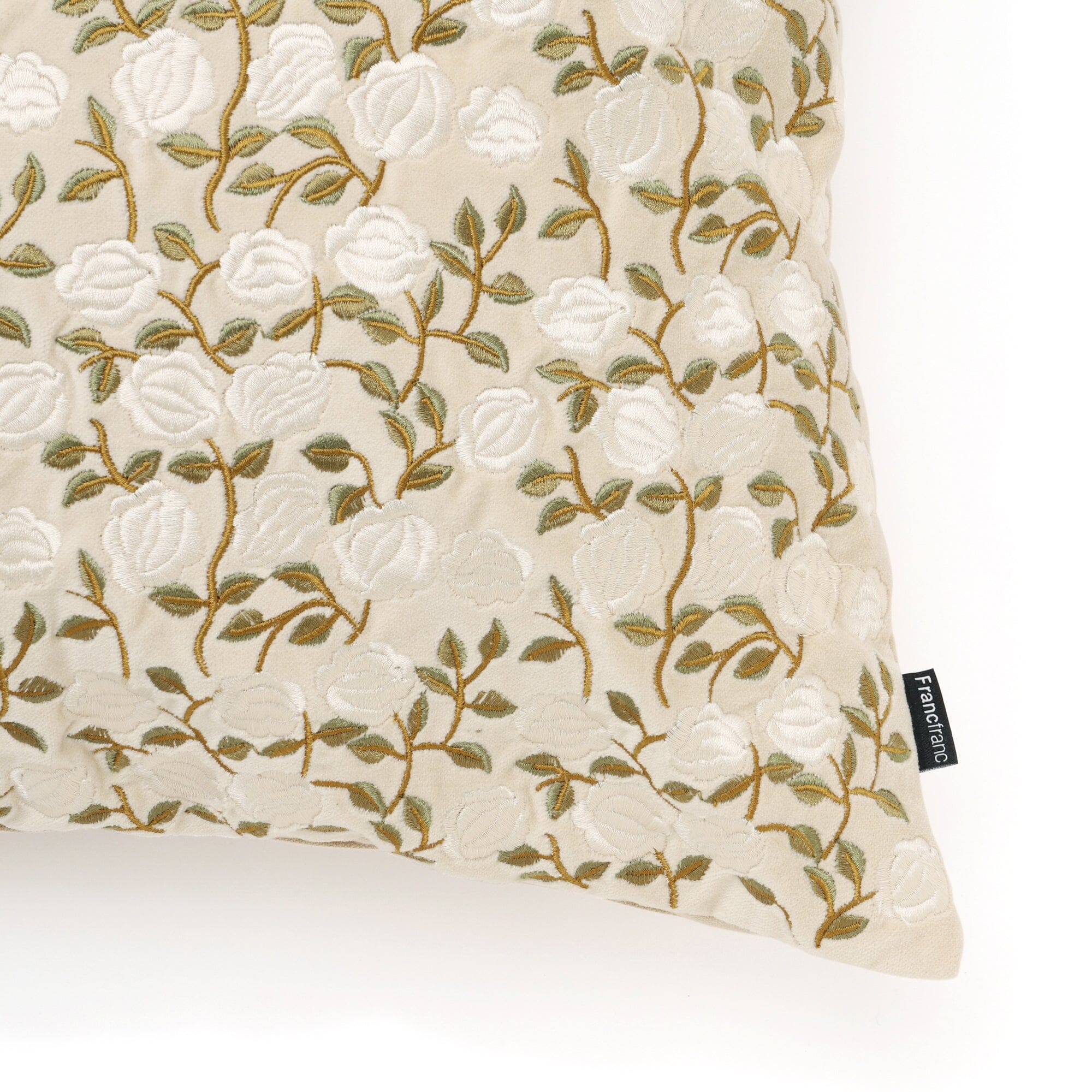 Emb Flower C Cushion Cover 450 X 450 Beige