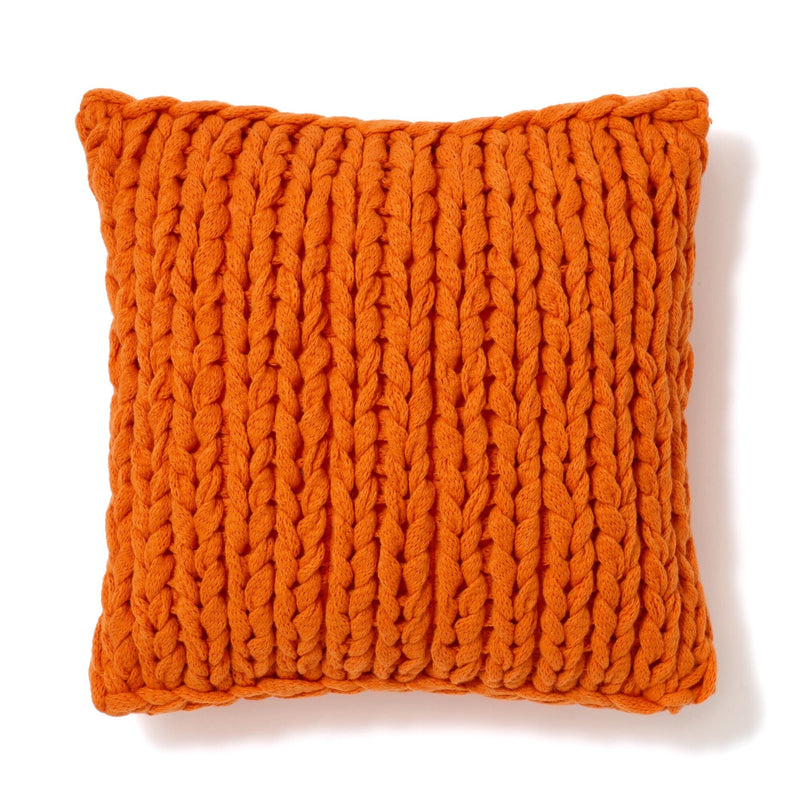 Chunky Knit Cushion Cover 450 X 450 Orange