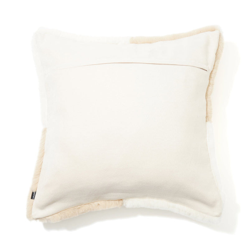 Fur AC Cushion Cover 450 X 450 White X Beige