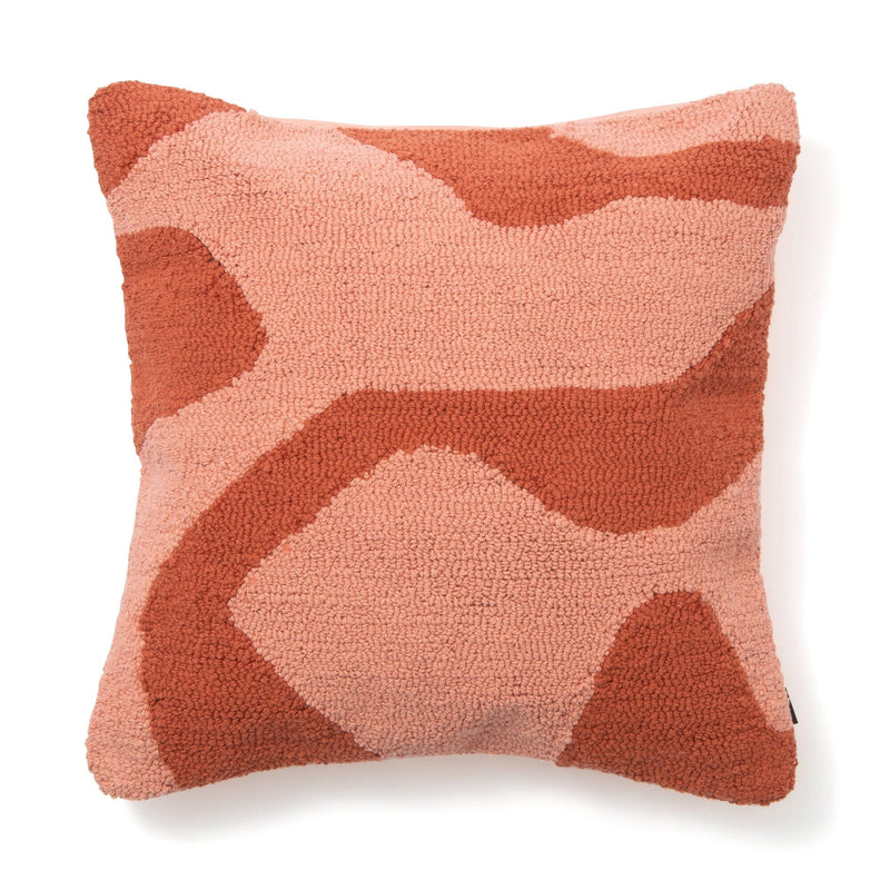 Tuft Drawing Cushion Cover 450 x 450 Orange