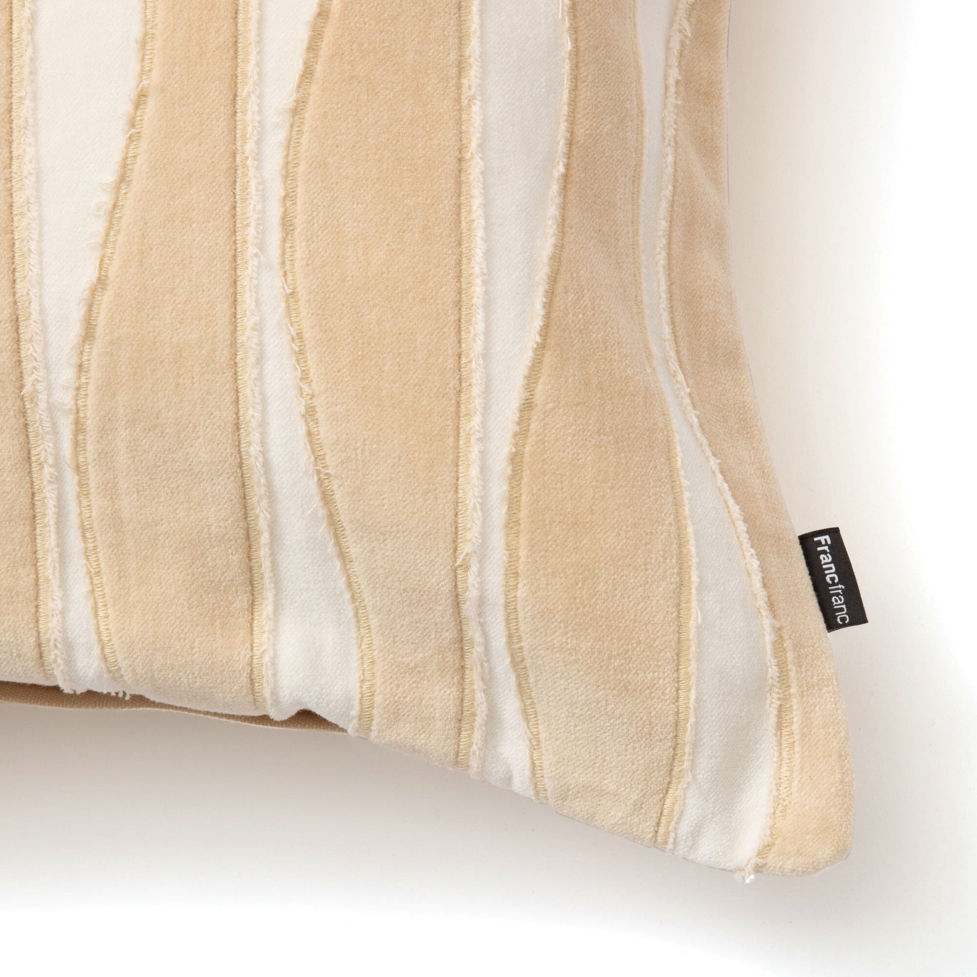 Velvet Aplq Cushion Cover 450 X 450 Ivory