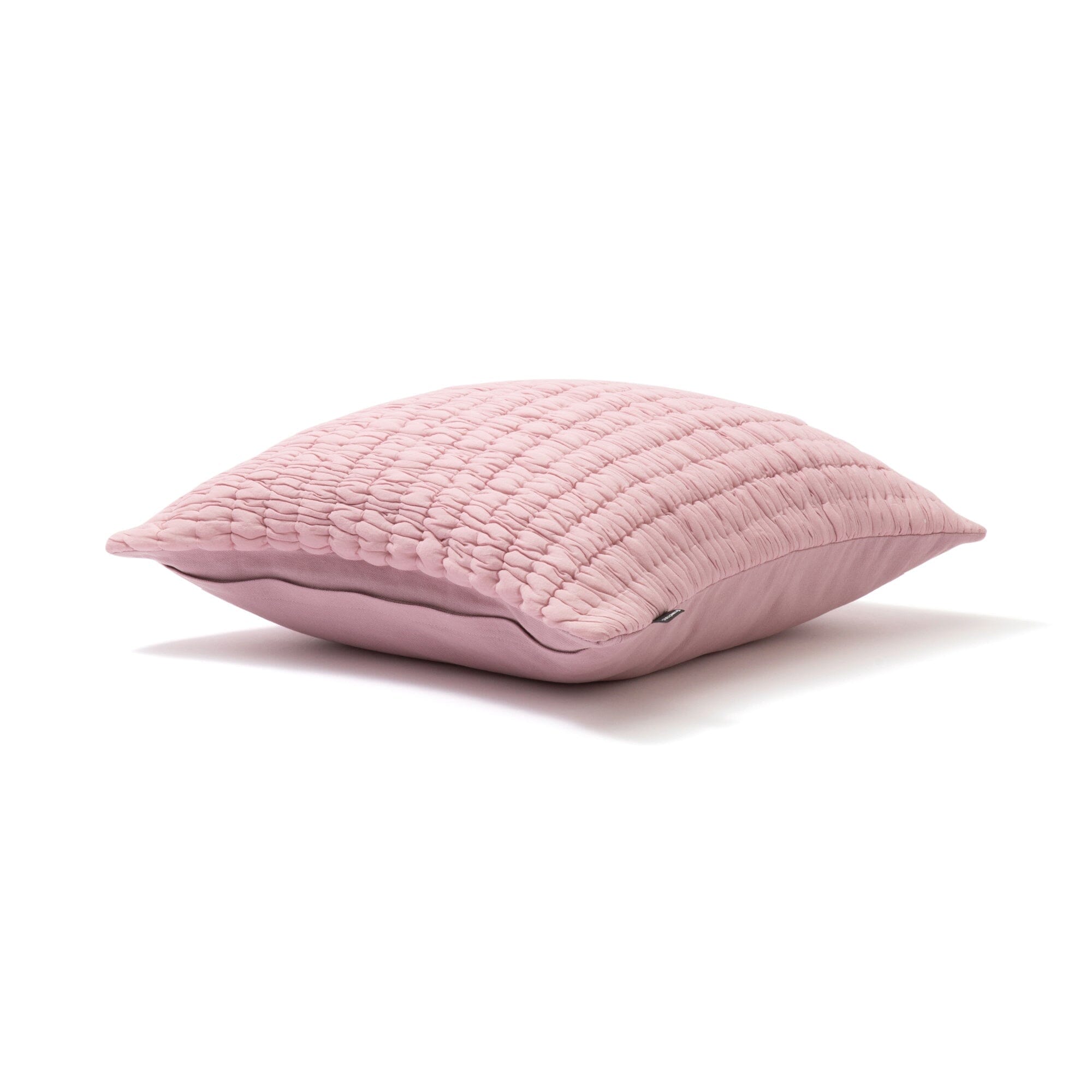Solid Gather Cushion Cover 450 x 450 Pink
