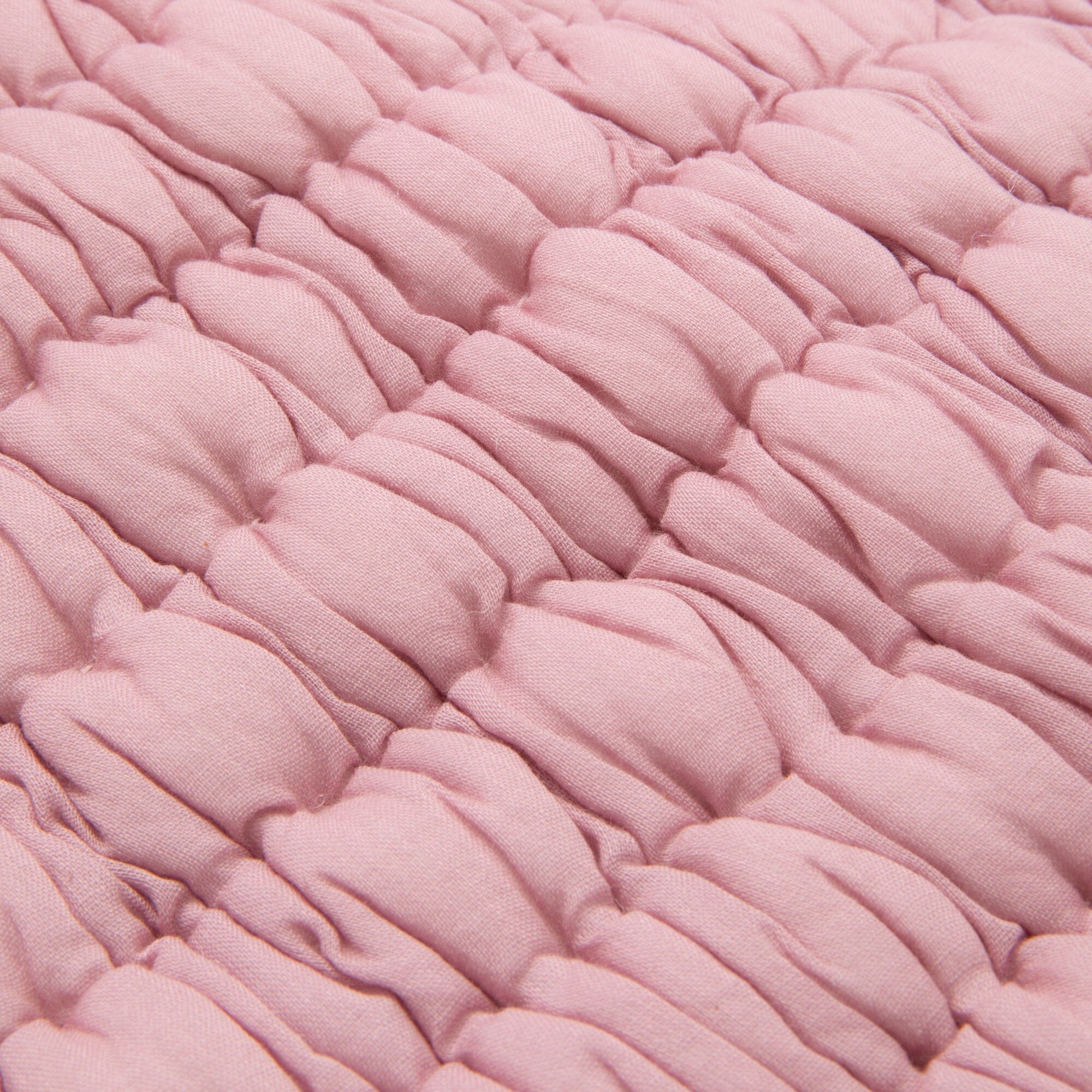 Solid Gather Cushion Cover 450 x 450 Pink