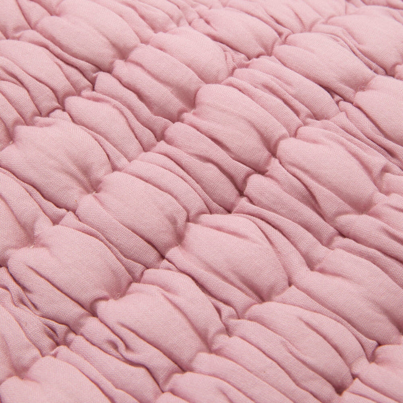 Solid Gather Cushion Cover 450 x 450 Pink