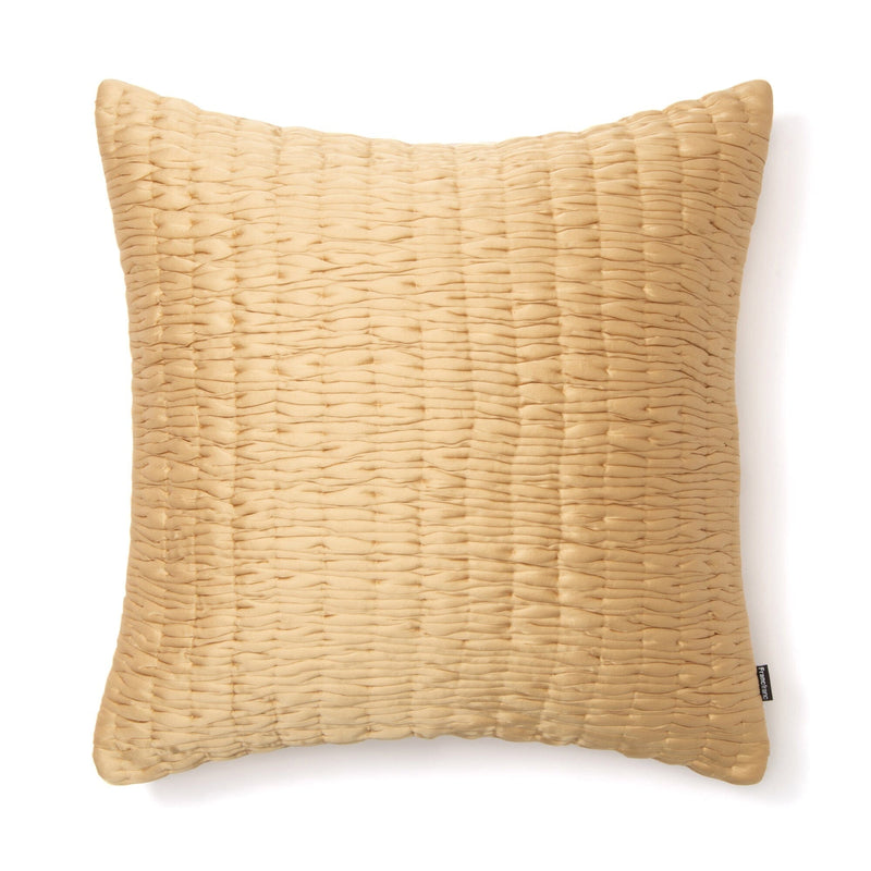 Solid Gather Cushion Cover 450 x 450 Yellow