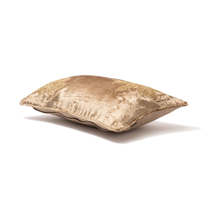 Emb Flower Cushion Cover 250 x  400 Beige