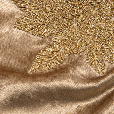 Emb Flower Cushion Cover 250 x  400 Beige