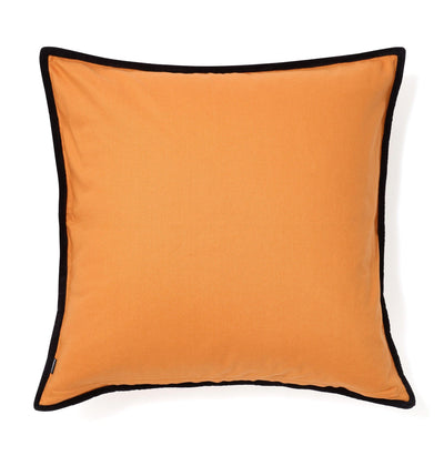 Velvet Line Cushion Cover 600 X 600 Orange