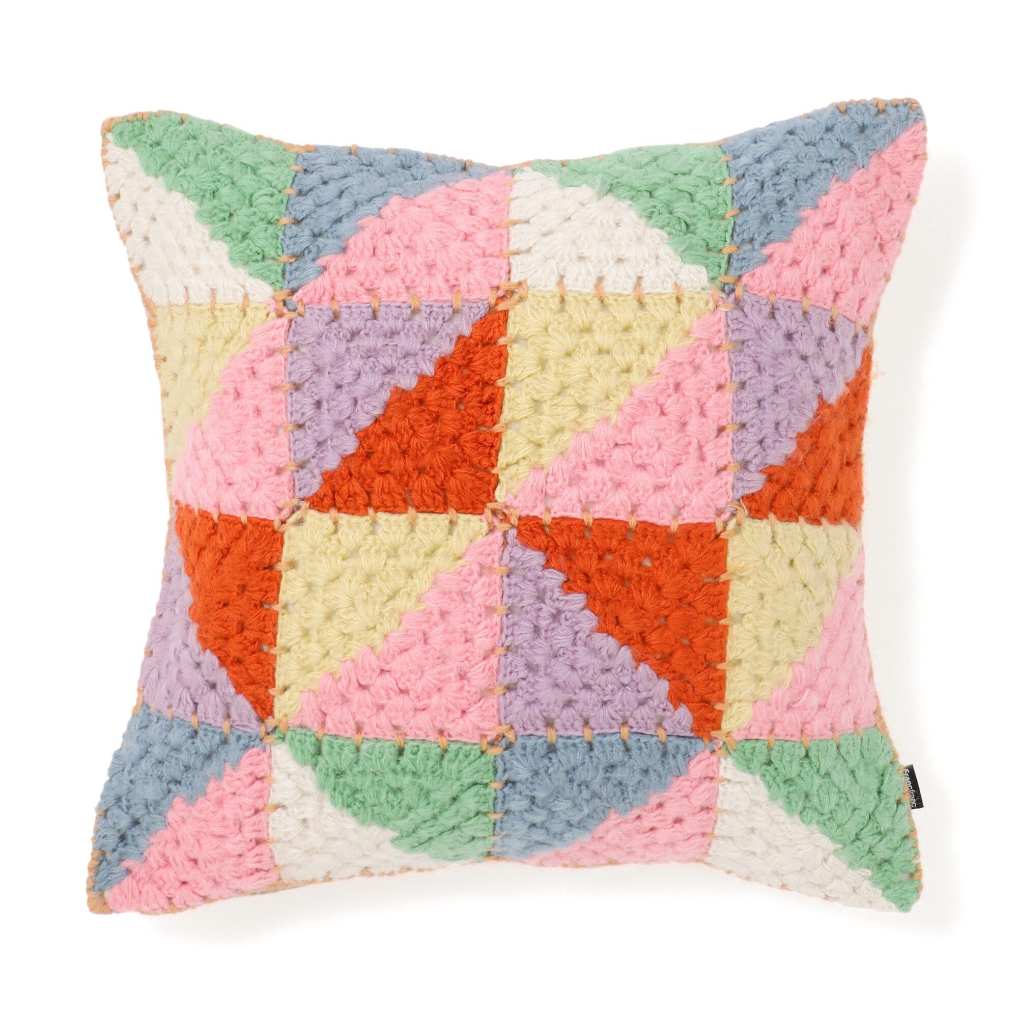 Geometric Crochet Cushion Cover 450 X 450 Multi
