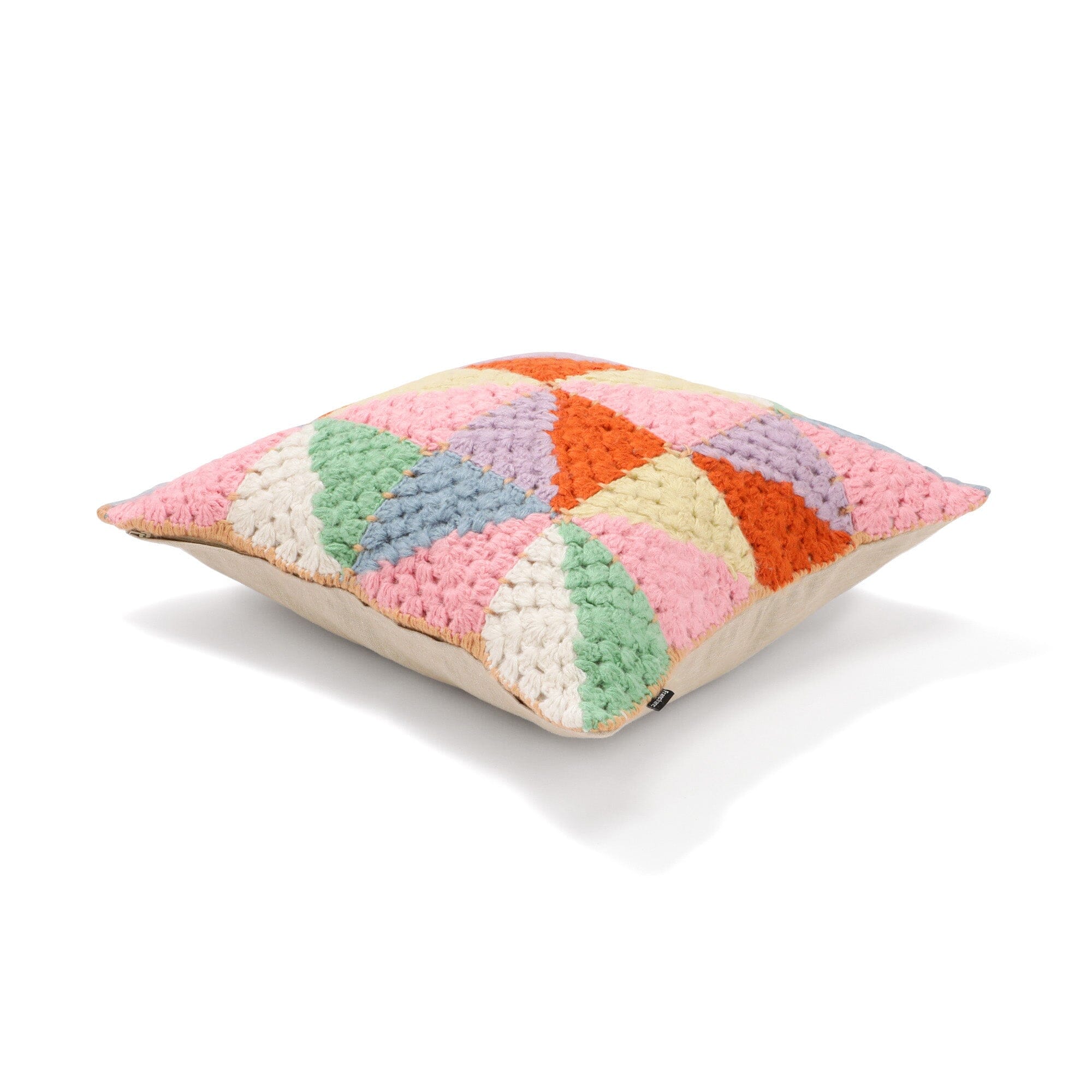 Geometric Crochet Cushion Cover 450 X 450 Multi
