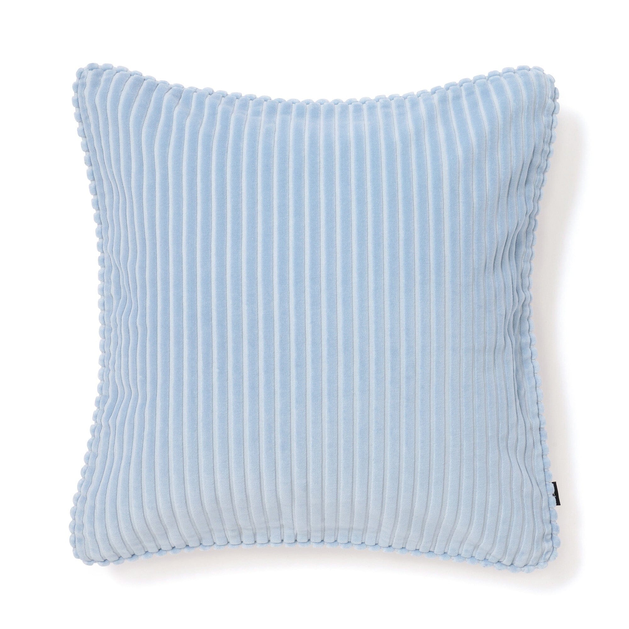 Stripe velvet cushion cover 450 x 450 Blue