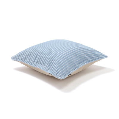 Stripe velvet cushion cover 450 x 450 Blue