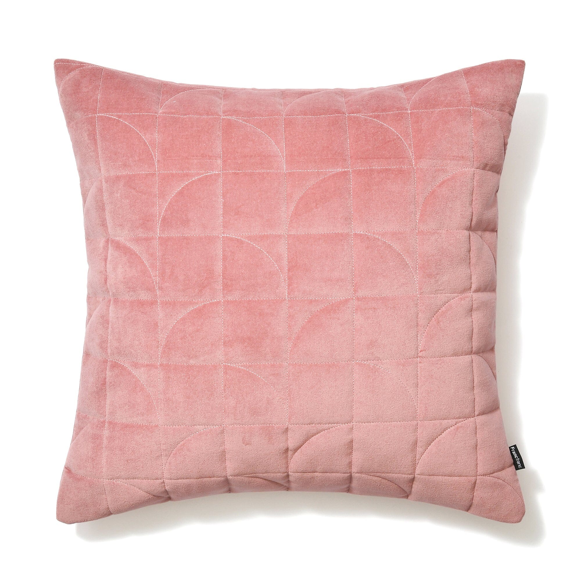 Geometric Quilt Cushion Cover 450 x 450 Pink