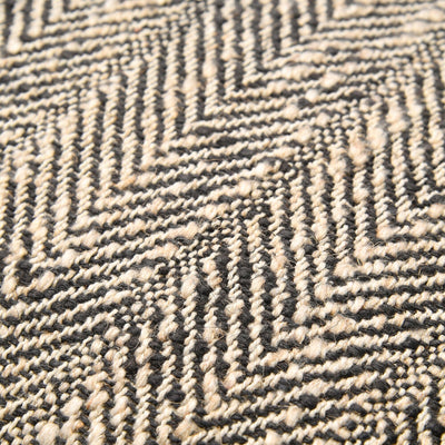 Herringbone Flange cushion cover 450 x 450 Black