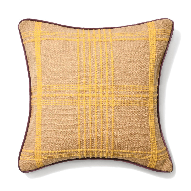Weave Check Cushion Cover 450 x 450 Beige