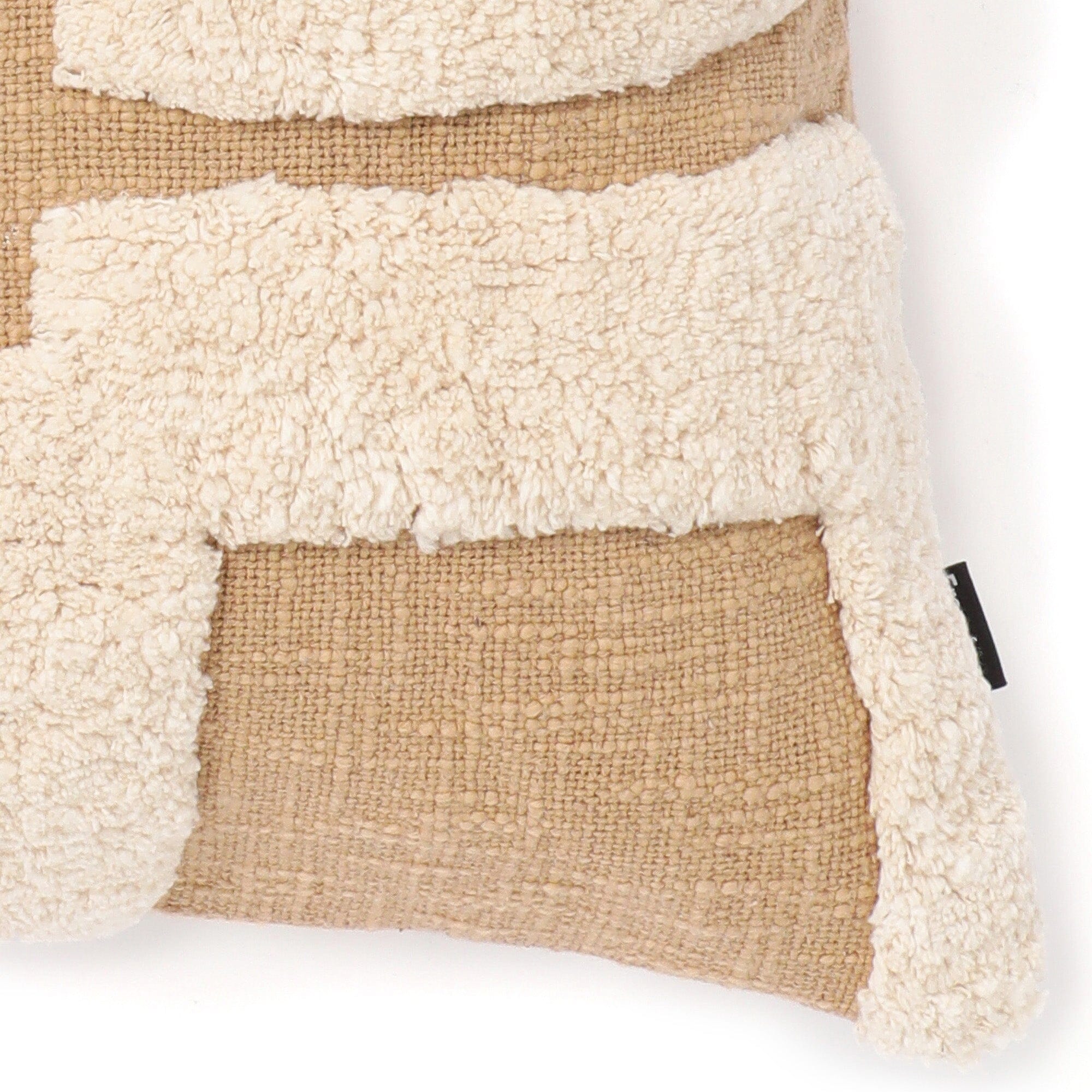 Tuft Geometric Cushion Cover 450 x 450 Beige