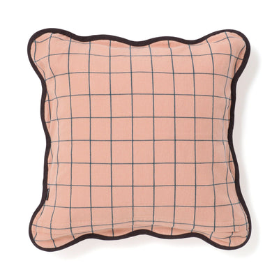 Windowpane Wave Cushion Cover 450 x 450 Orange