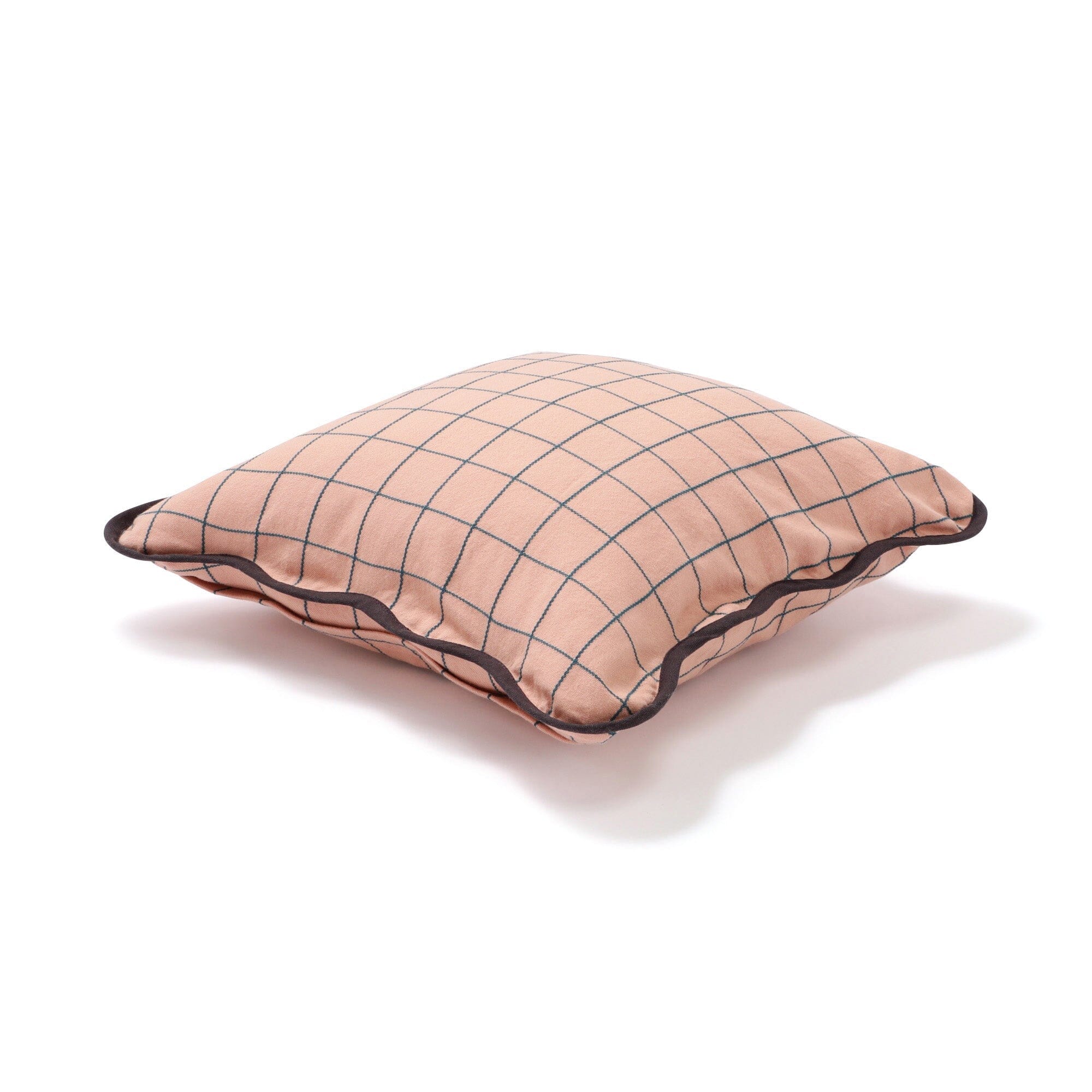 Windowpane Wave Cushion Cover 450 x 450 Orange