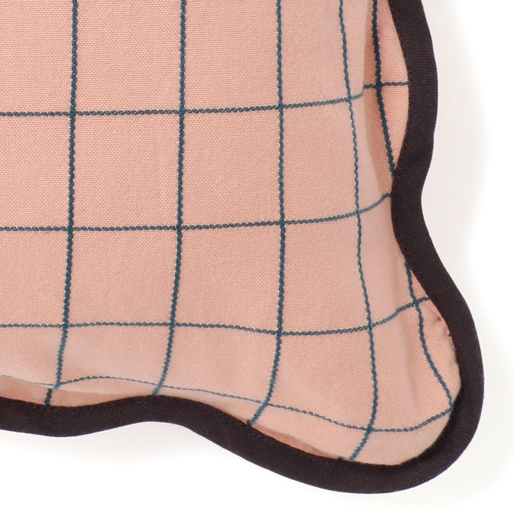 Windowpane Wave Cushion Cover 450 x 450 Orange