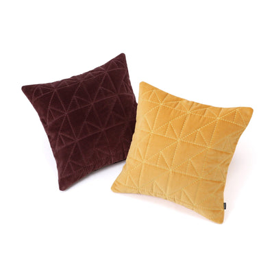 Geometric Quilt Cushion Cover 450 x 450 Yellow