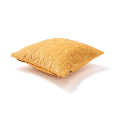 Geometric Quilt Cushion Cover 450 x 450 Yellow