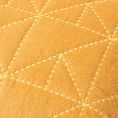Geometric Quilt Cushion Cover 450 x 450 Yellow