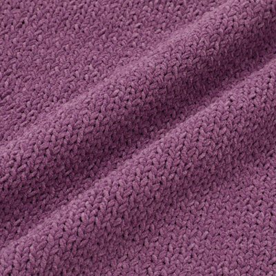Pompon Knit cushion cover 450 x 450 Purple