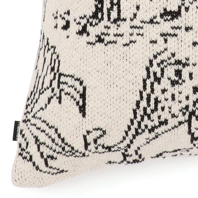 Animal Knit Cushion Cover 450 X 450 White