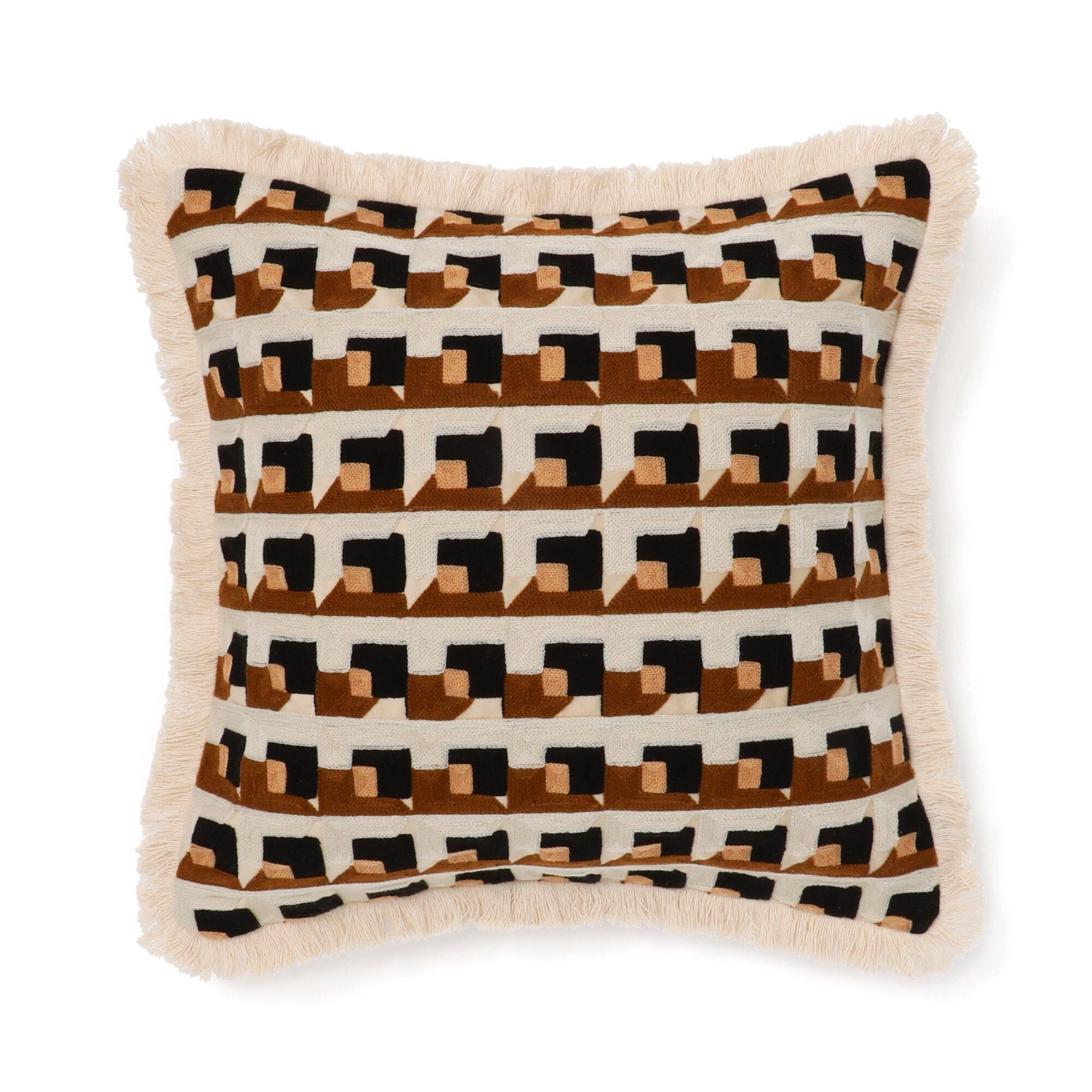 EMB Geometric Cushion Cover 450 x 450 Beige