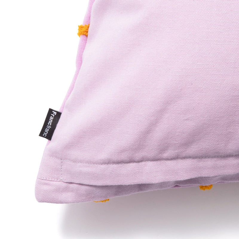 Velvet Windowpane Cushion Cover 450 x 450 Pink