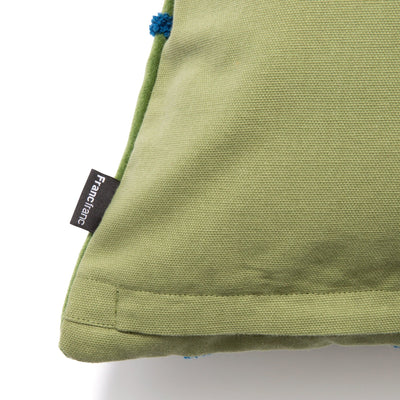 Velvet Windowpane Cushion Cover 450 x 450 Green