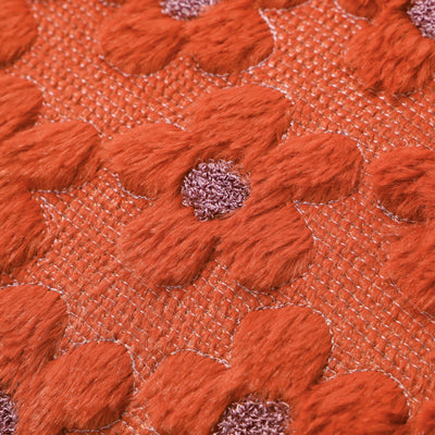 Fur cushion cover 450 x 450 Orange