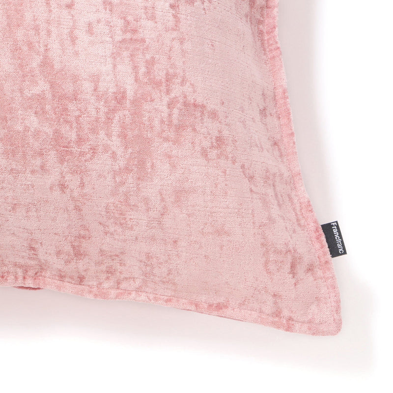Flange Velvet Cushion Cover 450 X 450 Light Pink