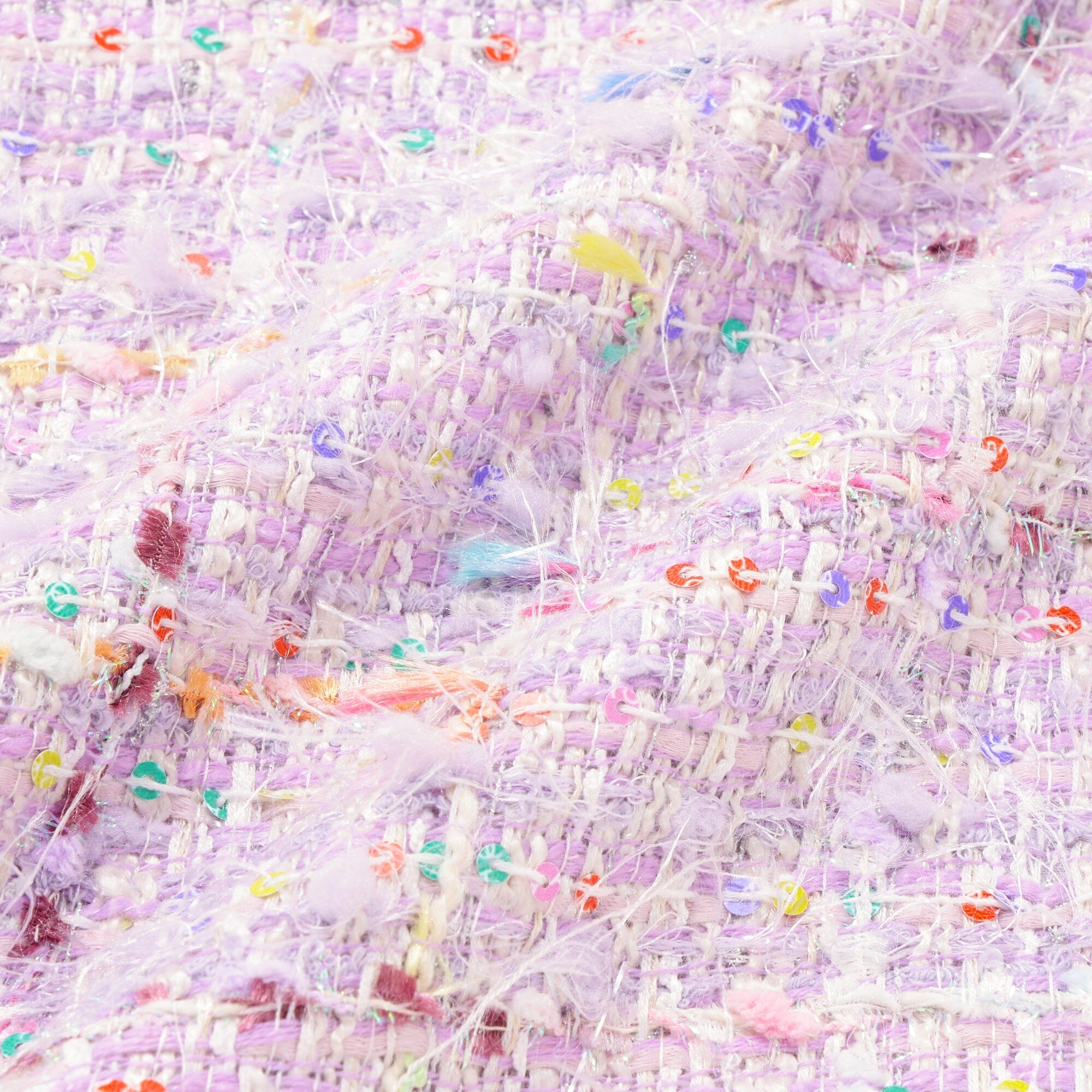 Fancy Tweed Cushion Cover 450X450 Purple