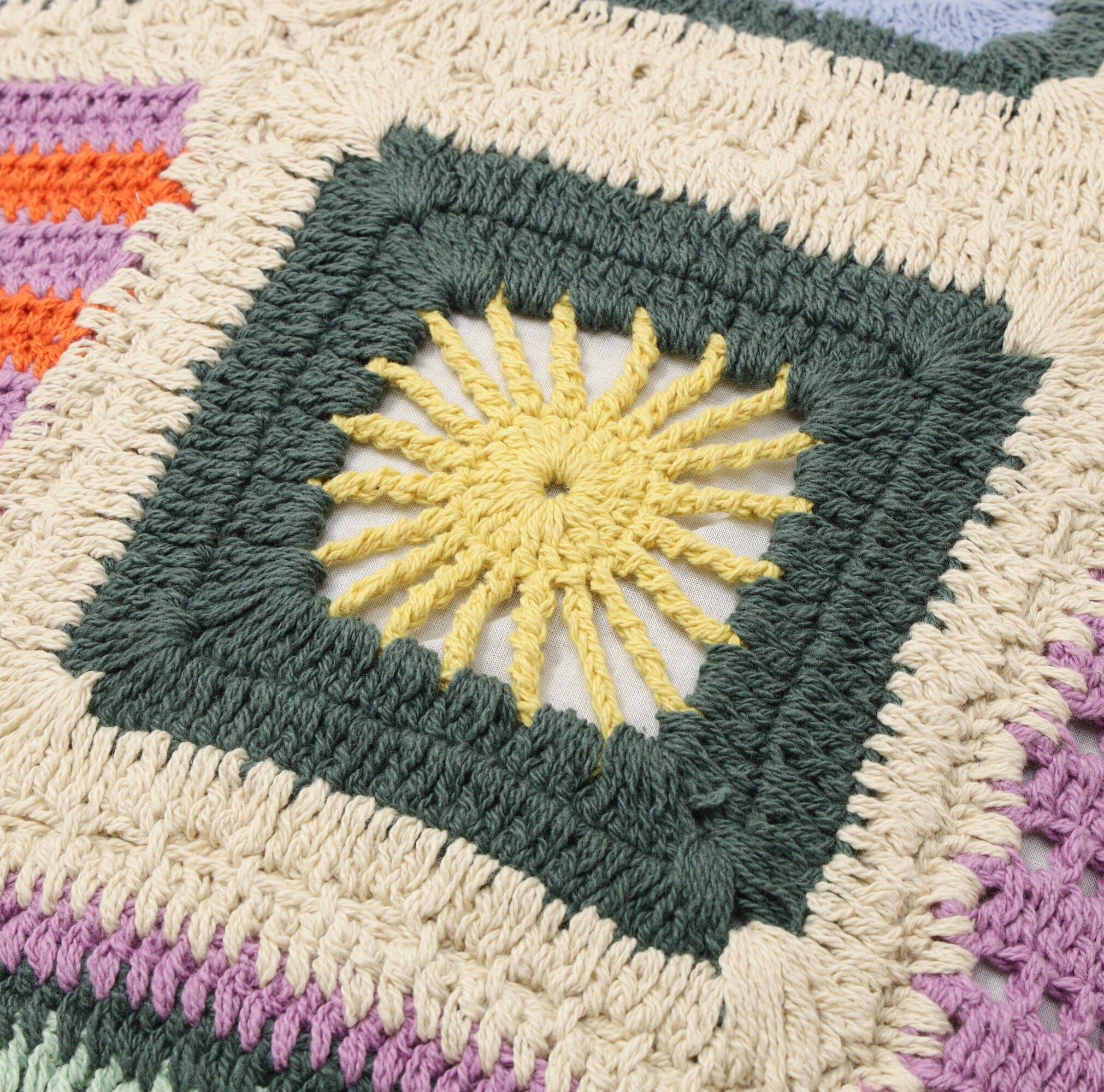 Patchwork Crochet Cushion Cover 450 X 450 Multi